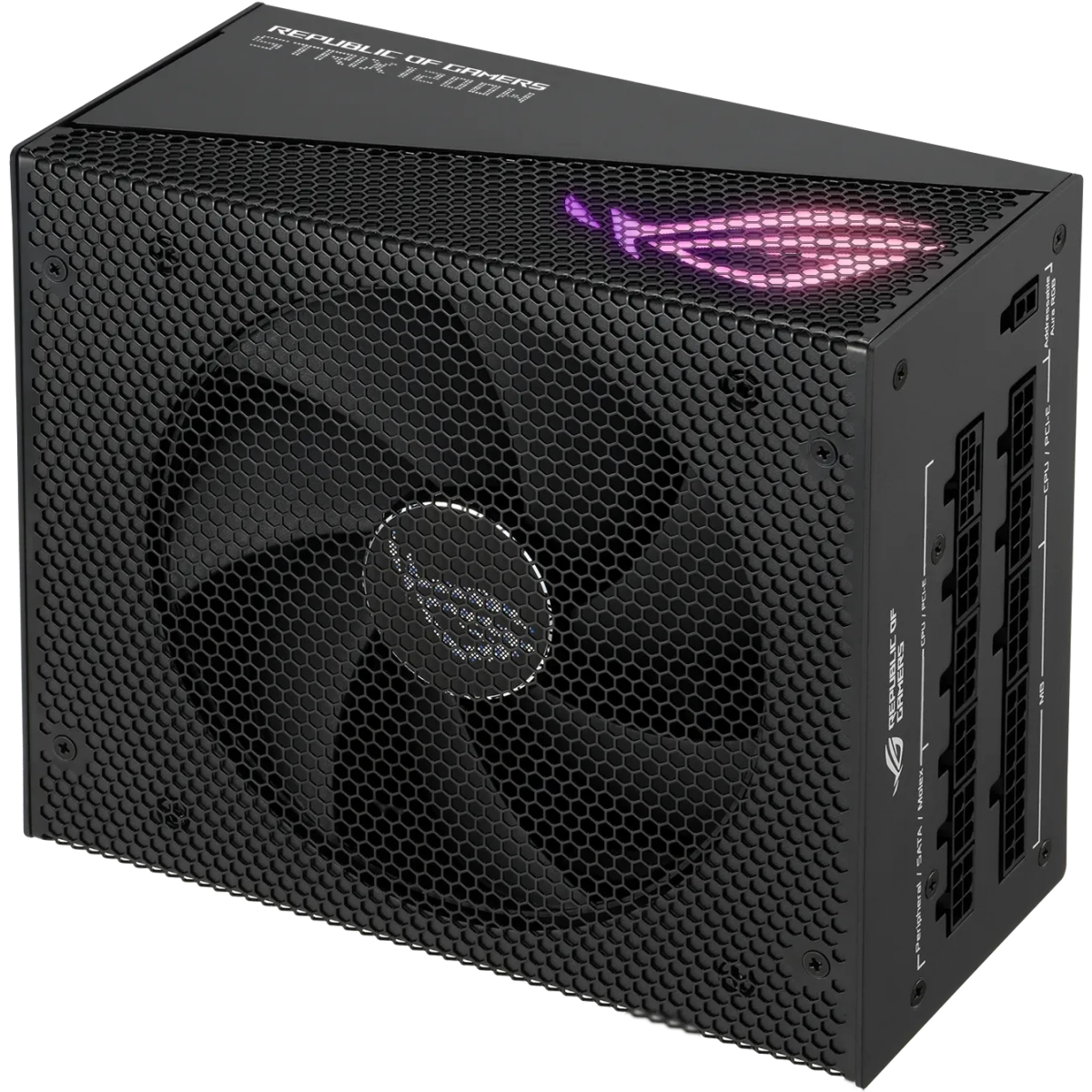 Barošanas bloks Asus ROG-STRIX-1200G Gold Aura Edition 1200W Black (90YE00P0-B0NA00) - foto 2