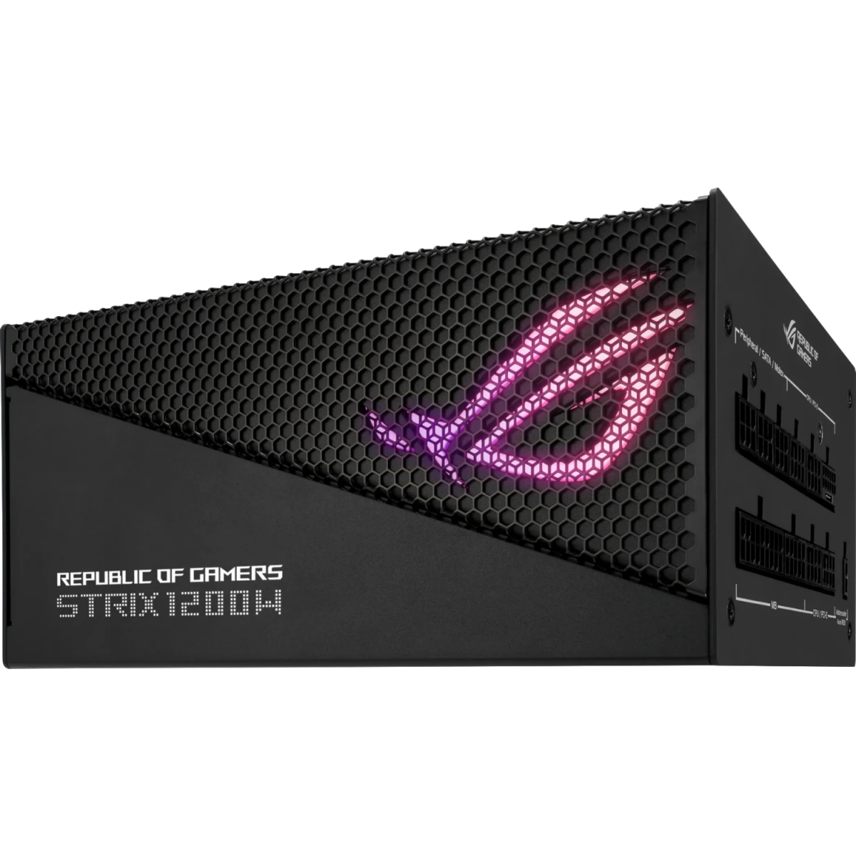 Barošanas bloks Asus ROG-STRIX-1200G Gold Aura Edition 1200W Black (90YE00P0-B0NA00) - foto 3