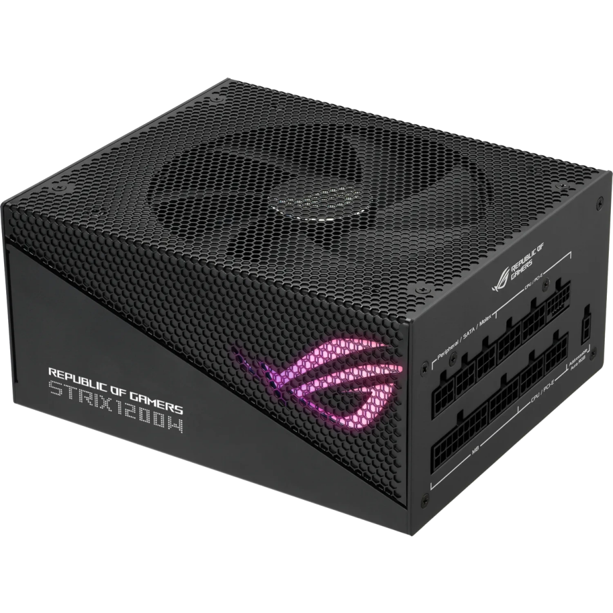 Barošanas bloks Asus ROG-STRIX-1200G Gold Aura Edition 1200W Black (90YE00P0-B0NA00) - foto 9