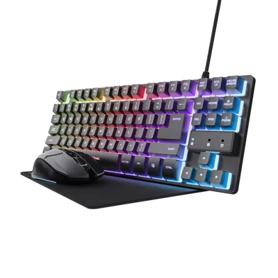 Tastatur + Maus Trust GXT794 3 in 1 Gaming RGB Black (25393)