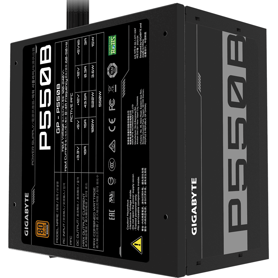 Netzteil 550W Gigabyte GP-P550B - Foto 2