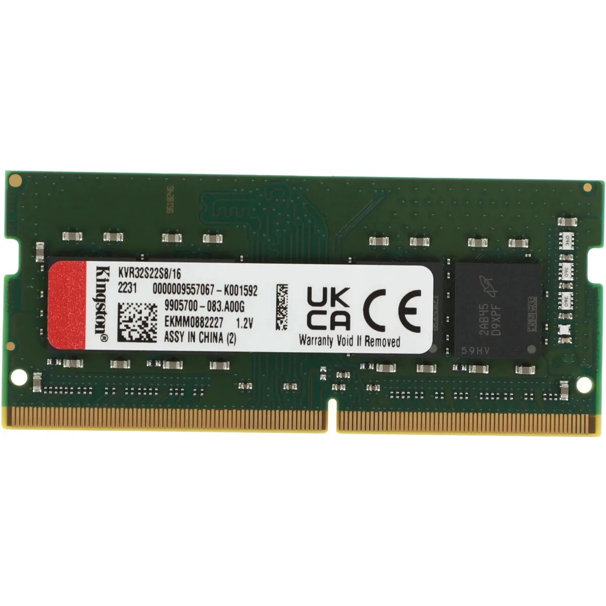 Arbeitsspeicher 16GB DDR4 3200MHz Kingston SO-DIMM (KVR32S22S8/16)