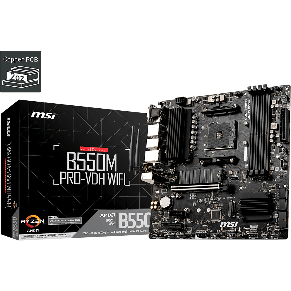 Mainboard MSI B550M PRO-VDH WIFI - Foto 5