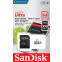 Speicherkarte 64GB MicroSD SanDisk Ultra + SD adapter (SDSQUNR-064G-GN3MA)