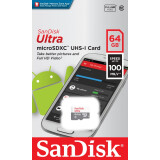 Speicherkarte 64GB MicroSD SanDisk Ultra (SDSQUNR-064G-GN3MN)
