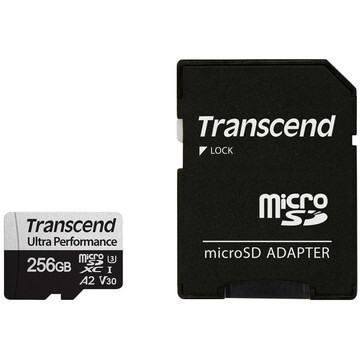 Speicherkarte 256GB MicroSD Transcend + SD adapter (TS256GUSD340S)