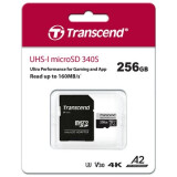 Speicherkarte 256GB MicroSD Transcend + SD adapter (TS256GUSD340S)