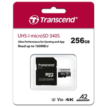 Speicherkarte 256GB MicroSD Transcend + SD adapter (TS256GUSD340S) - Foto 2
