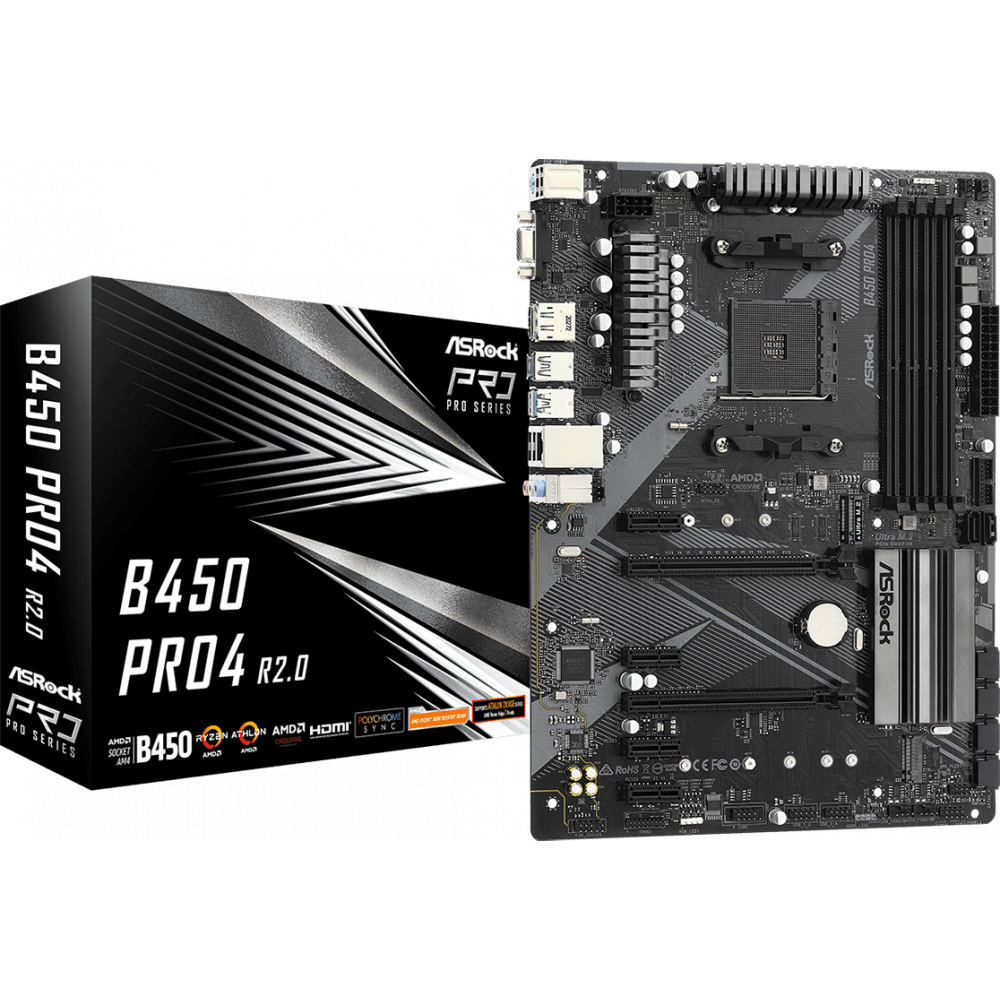 Mainboard ASRock B450 PRO4 R2.0 - Foto 4