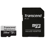 Speicherkarte 256GB MicroSD Transcend 350V + SD adapter (TS256GUSD350V)