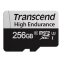 Speicherkarte 256GB MicroSD Transcend 350V + SD adapter (TS256GUSD350V) - Foto 2