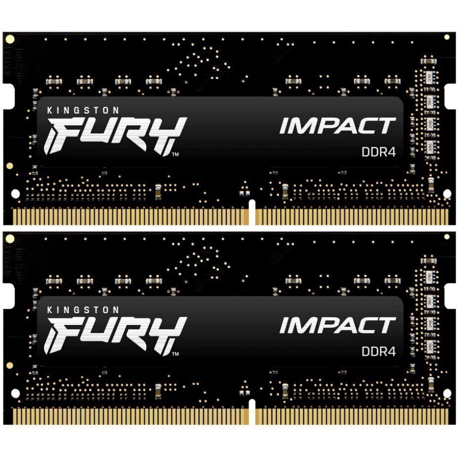 Arbeitsspeicher 16GB DDR4 3200MHz Kingston Fury Impact SO-DIMM (KF432S20IBK2/16) (2x8GB KIT)