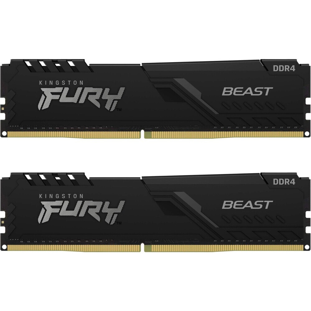 Arbeitsspeicher 64GB DDR4 3200MHz Kingston Fury Beast Black (KF432C16BBK2/64) (2x32GB KIT) - Foto 2
