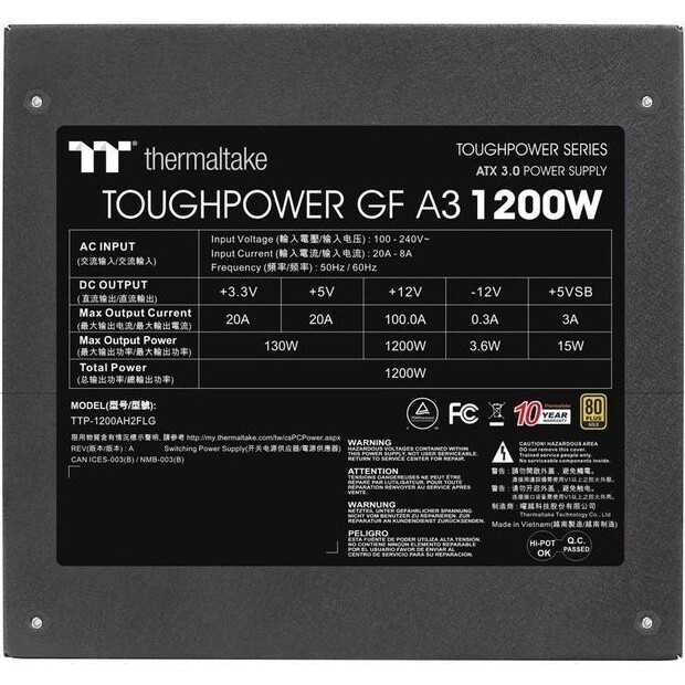 Netzteil 1200W Thermaltake Toughpower GF A3 (PS-TPD-1200FNFAGE-H) - Foto 5