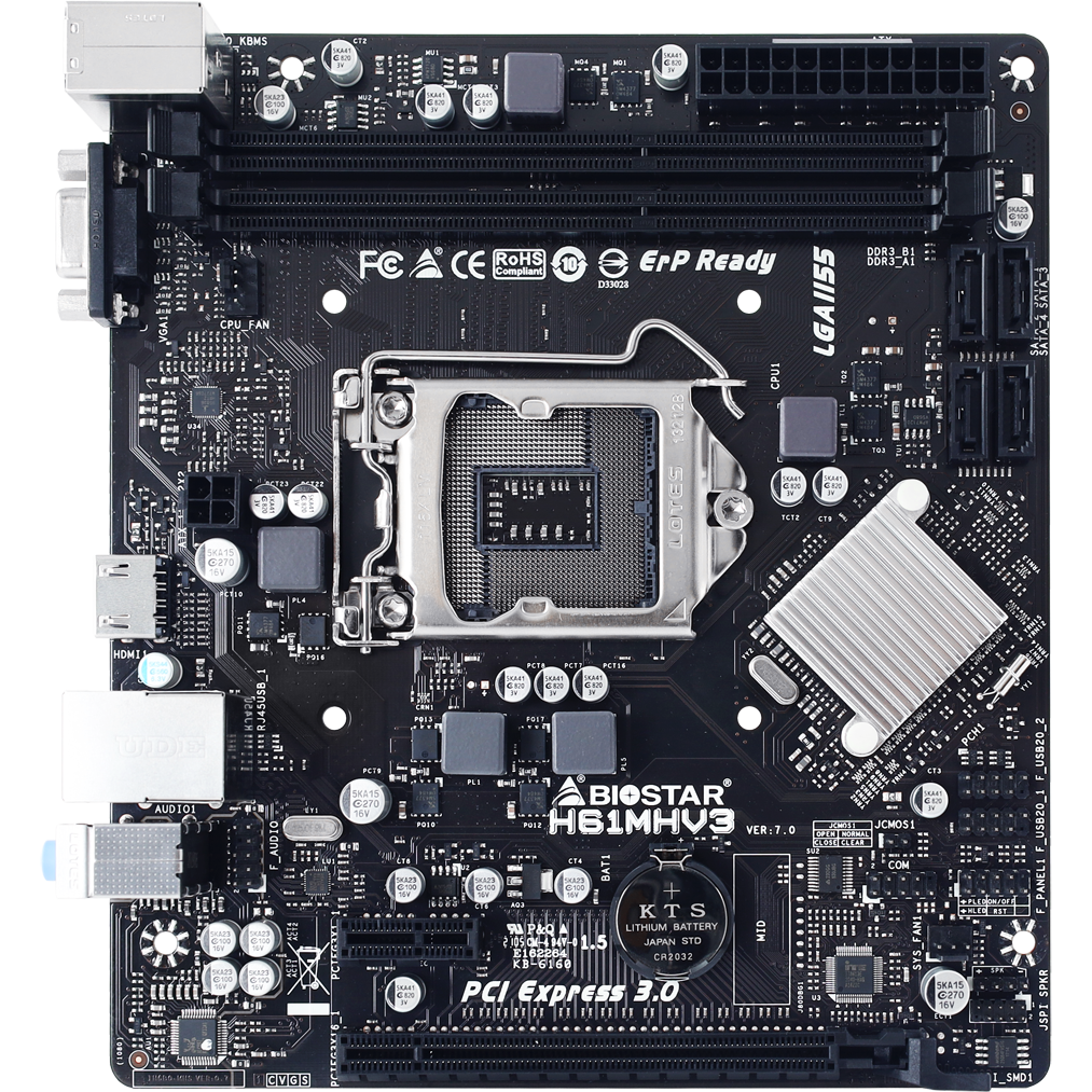 Mainboard Biostar H61MHV3