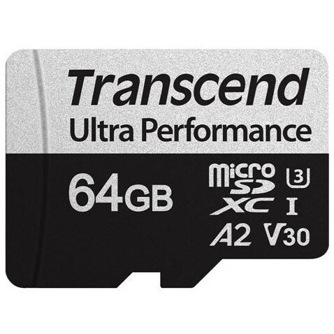 Speicherkarte 64GB MicroSD Transcend + SD adapter (TS64GUSD340S)