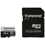 Speicherkarte 64GB MicroSD Transcend + SD adapter (TS64GUSD340S)