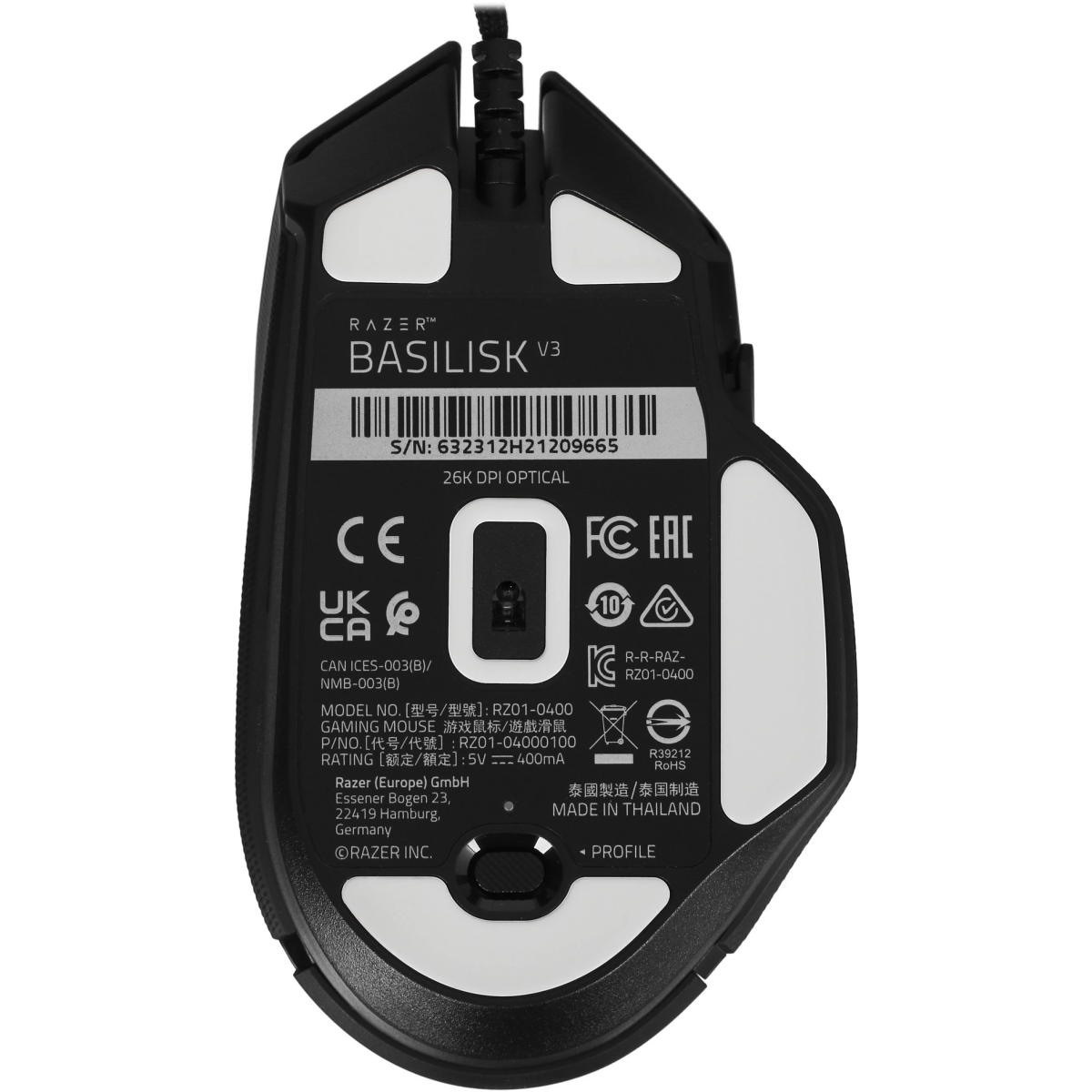 Maus Razer Basilisk V3 - RZ01-04000100-R3M1 - Foto 6