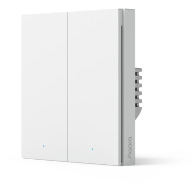 Intelligenter Schalter Aqara Smart Wall Switch H1 White (No Neutral, Double Rocker) - WS-EUK02