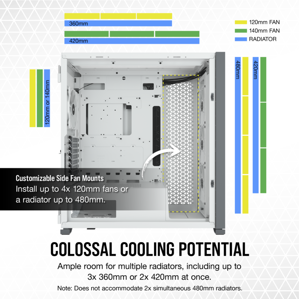Gehäuse Corsair iCUE 7000X RGB White (CC-9011227-WW) - Foto 11