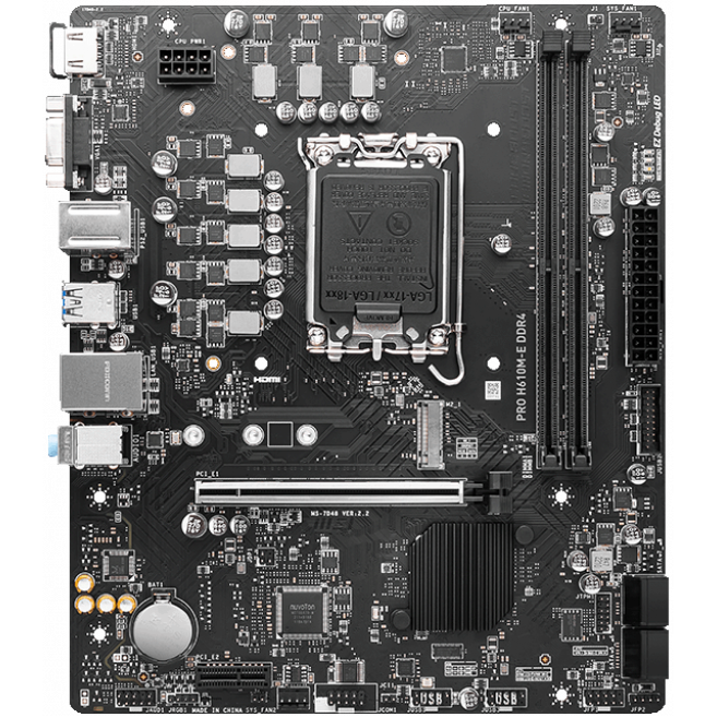 Mainboard MSI PRO H610M-E DDR4