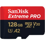 Speicherkarte 128GB MicroSD SanDisk Extreme Pro + SD adapter (SDSQXCD-128G-GN6MA)