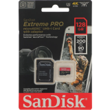 Speicherkarte 128GB MicroSD SanDisk Extreme Pro + SD adapter (SDSQXCD-128G-GN6MA)
