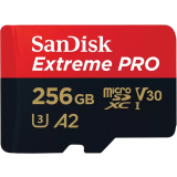 Speicherkarte 256GB MicroSD SanDisk Extreme Pro + SD adapter (SDSQXCD-256G-GN6MA)