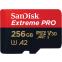 Speicherkarte 256GB MicroSD SanDisk Extreme Pro + SD adapter (SDSQXCD-256G-GN6MA)