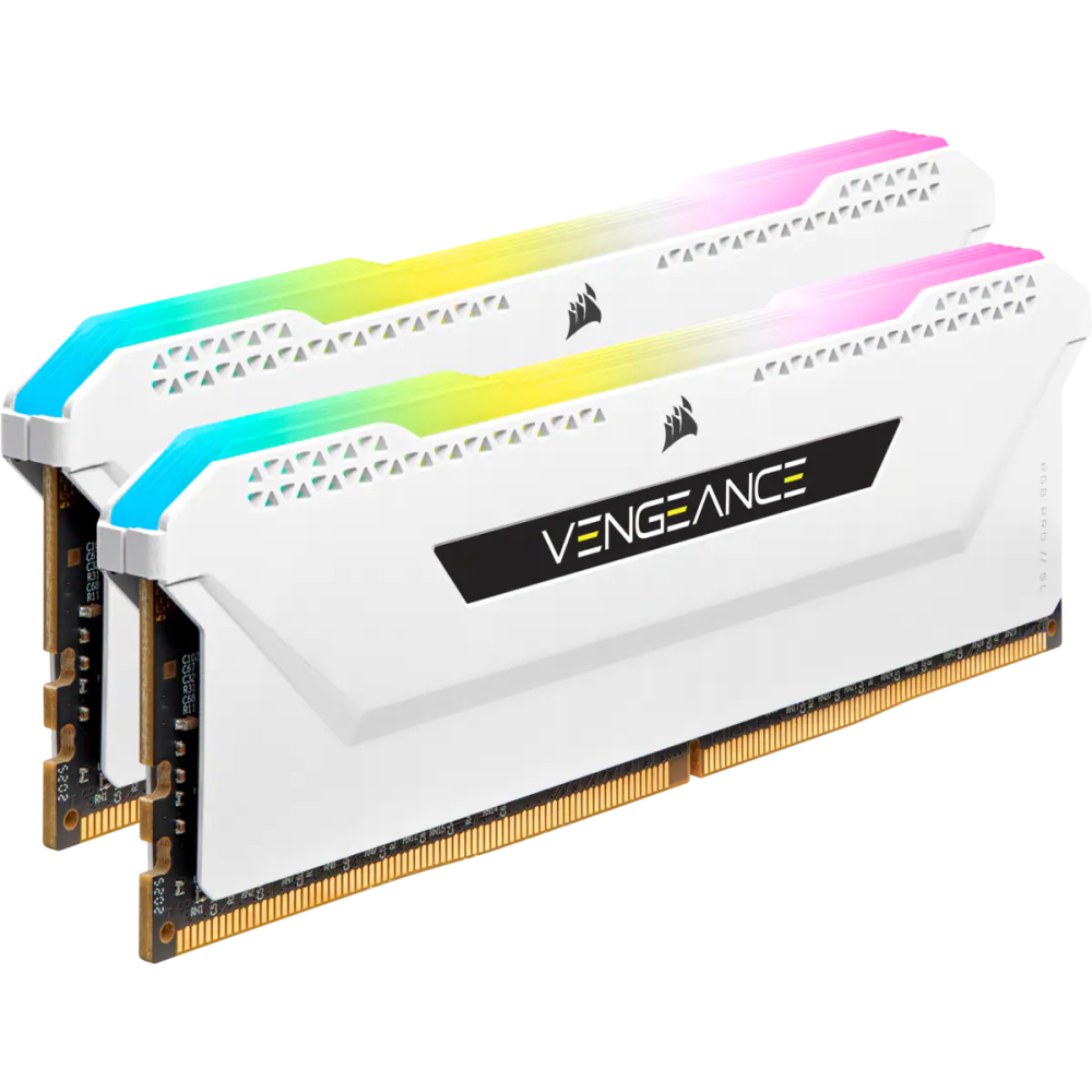 Arbeitsspeicher 32GB DDR4 3200MHz Corsair Vengeance RGB Pro SL (CMH32GX4M2E3200C16W) (2x16GB KIT) - Foto 2