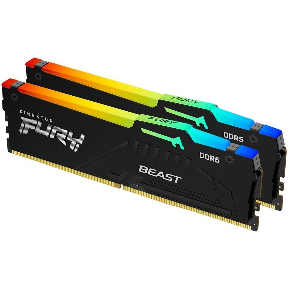 Arbeitsspeicher 64GB DDR5 6000MHz Kingston Fury Beast RGB (KF560C36BBEAK2-64) (2x32GB KIT)