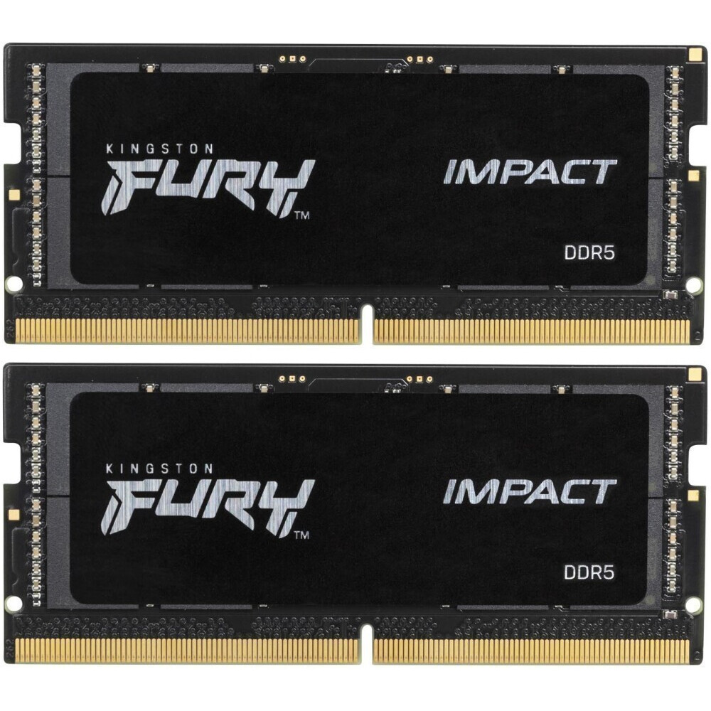 Arbeitsspeicher 64GB DDR5 5600MHz Kingston Fury Impact SO-DIMM (KF556S40IBK2-64) (2x32GB KIT)