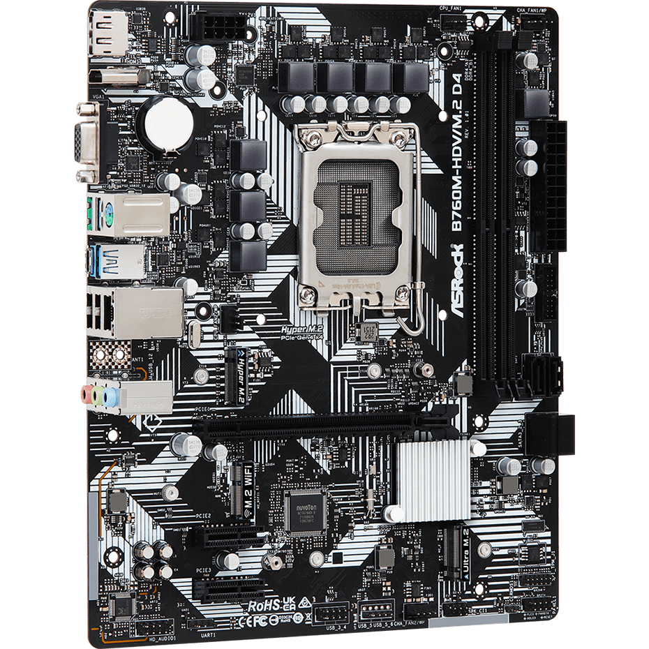 Mainboard ASRock B760M-HDV/M.2 D4 - Foto 3