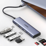 Docking-Station UGREEN Revodok 6-in-1 USB-C to HDMI Adapter Grey (CM511) (20956A)