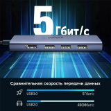Docking-Station UGREEN Revodok 6-in-1 USB-C to HDMI Adapter Grey (CM511) (20956A)