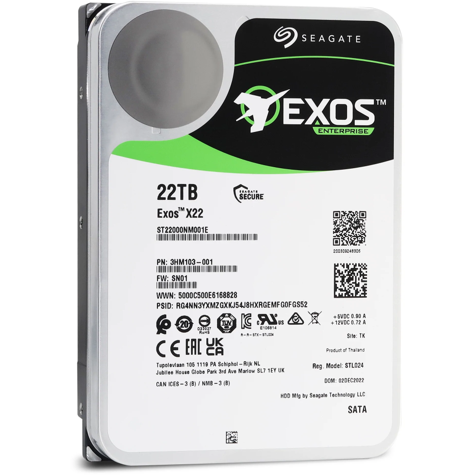 Festplatte 22TB SATA-III Seagate Exos X22 (ST22000NM001E)