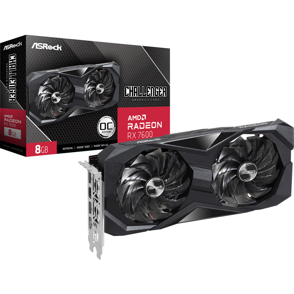 Grafikkarte AMD Radeon RX 7600 ASRock Challenger OC 8GB (RX7600 CL 8GO) - Foto 6