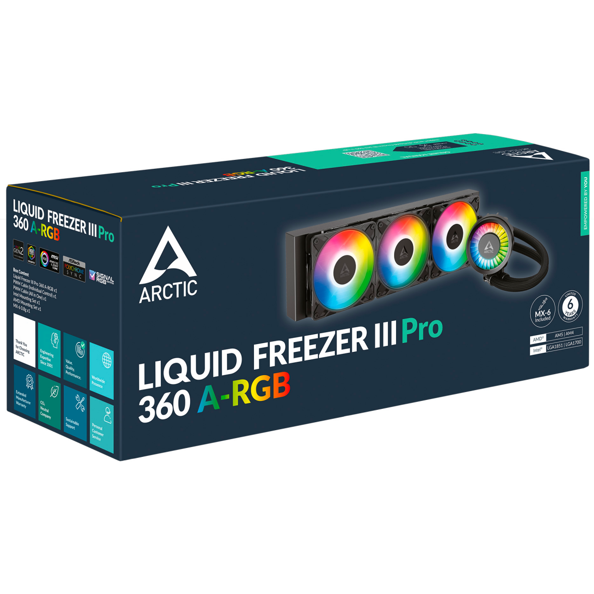 Wasserkühlungssystem Arctic Liquid Freezer III Pro 360 ARGB Black - ACFRE00184A - Foto 7