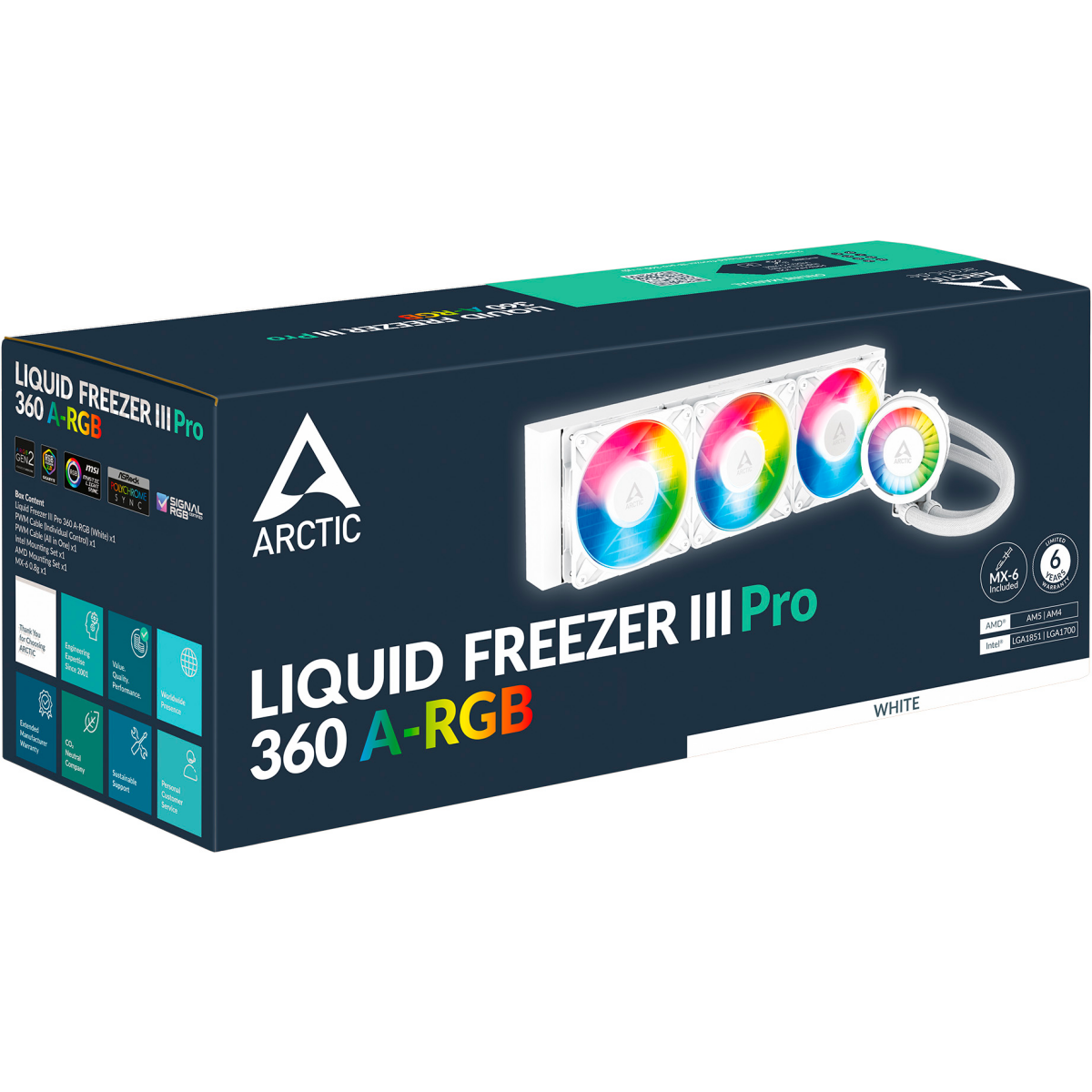 Kühlwassersystem Arctic Liquid Freezer III Pro 360 ARGB White - ACFRE00188A - Foto 7