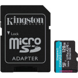 Speicherkarte 128GB MicroSD Kingston Canvas Go! Plus + SD adapter (SDCG4/128GB)