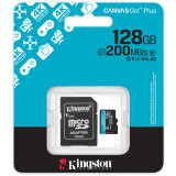 Speicherkarte 128GB MicroSD Kingston Canvas Go! Plus + SD adapter (SDCG4/128GB)