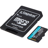 Speicherkarte 256GB MicroSD Kingston Canvas Go! Plus + SD adapter (SDCG4/256GB)