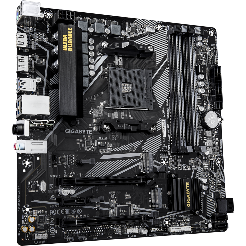 Mainboard Gigabyte B550M DS3H AC R2 - Foto 2