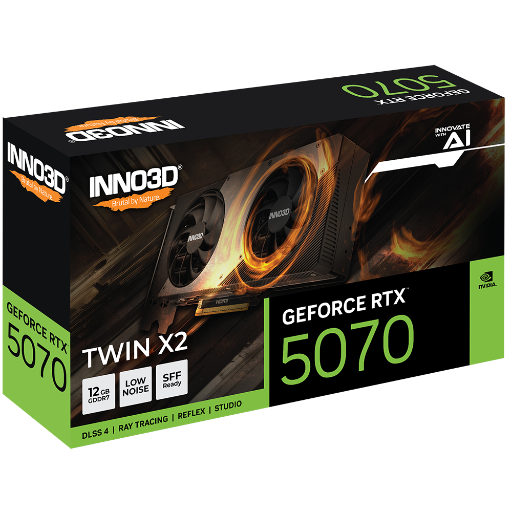 Grafikkarte NVIDIA GeForce RTX 5070 INNO3D TWIN X2 12GB (N50702-12D7-195064N) - Foto 5
