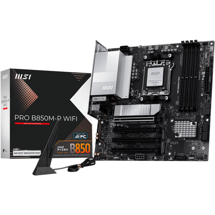 Mainboard MSI PRO B850M-P WIFI - Foto 5