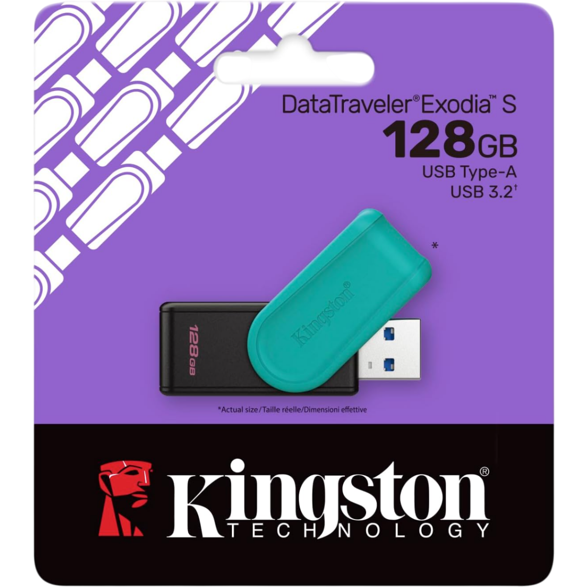 USB-Flash-Laufwerk 128GB Kingston DataTraveler Exodia S Black/Turquoise (DTXS/128GB) - Foto 3