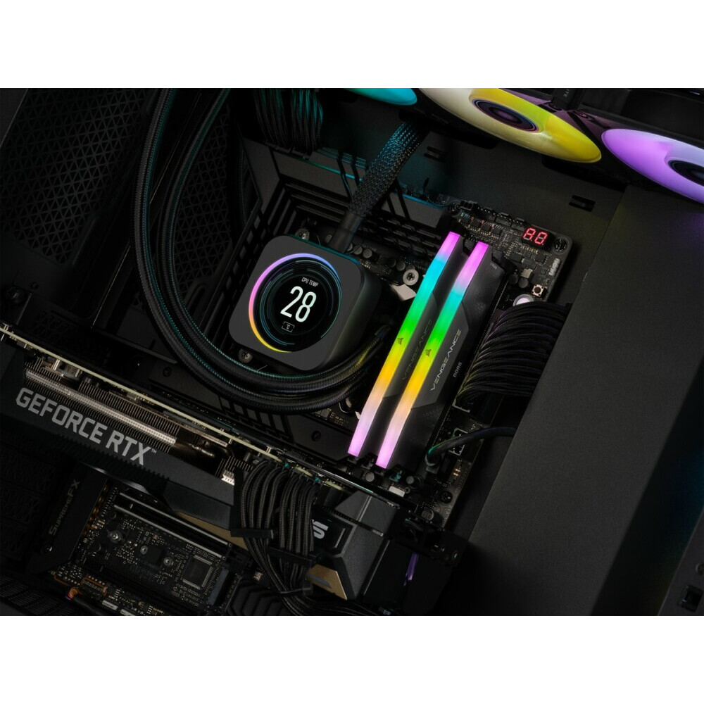 Arbeitsspeicher 32GB DDR5 6400MHz Corsair Vengeance RGB (CMH32GX5M2B6400C36) (2x16GB KIT) - Foto 3