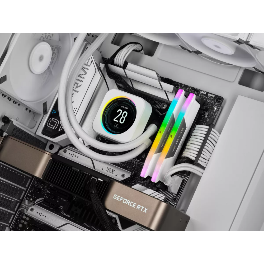 Arbeitsspeicher 32GB DDR5 6400MHz Corsair Vengeance RGB (CMH32GX5M2B6400C36W) (2x16GB KIT) - Foto 3
