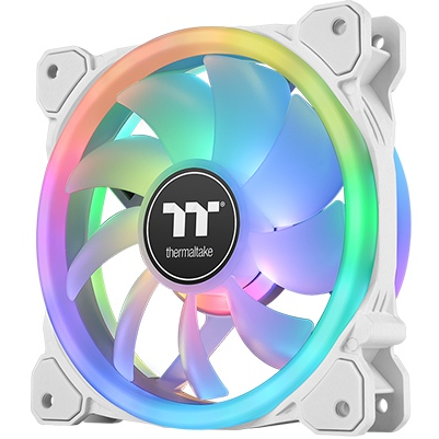 Gehäuselüfter Thermaltake CL-F145-PL12SW-A SWAFAN 12 RGB Radiator Fan White (3 Fan Pack)
