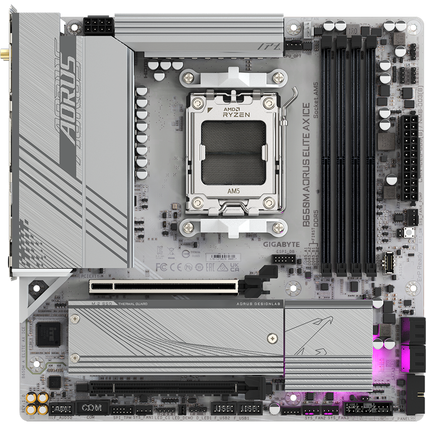 Mainboard Gigabyte B650M AORUS ELITE AX ICE